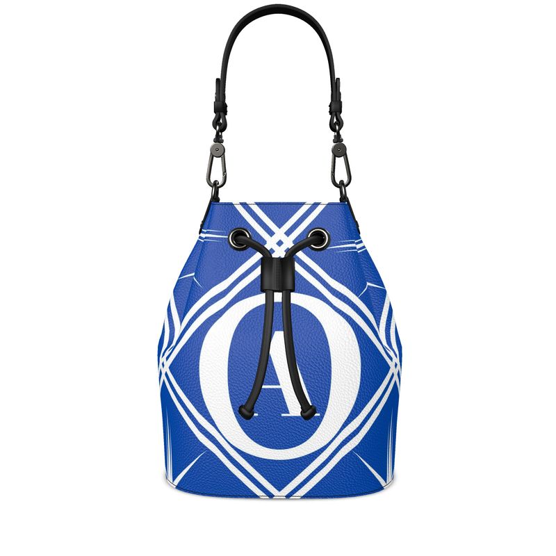 O&A Blue Grab Strap Bucket Bag